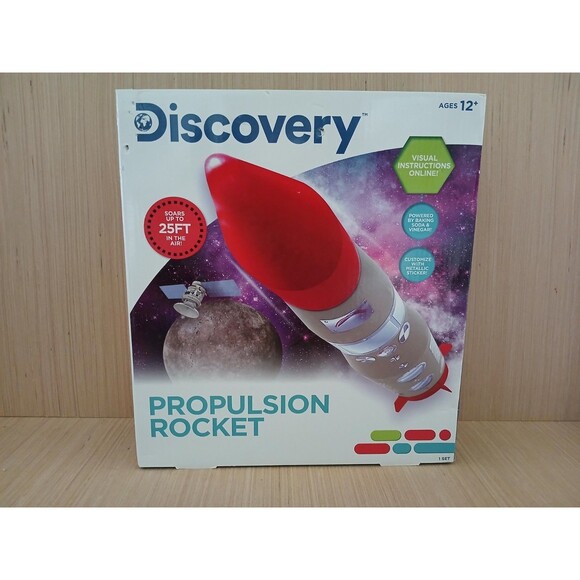 Discovery Propulsion Rocket 7 Piece Set Toy Powered by Baking Soda With Poster - Picture 1 of 11